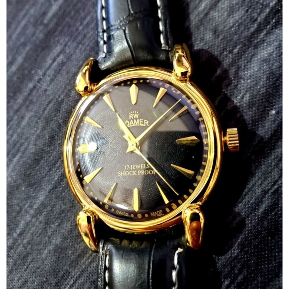 Vintage Roamer Shock Proof Hand Wind Swiss Watch Restored Serviced‎ GLD-… - Picture 4 of 11